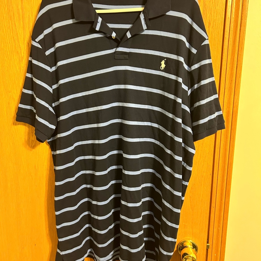 2 Polo by Ralph Lauren Men's Black Striped Shirt